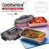 Coobinox® Quadratischer Edelstahl Luftdichter Behälter Set (CO-52-03) - SUS 304 Grifftyp (1,7L x 2ea)